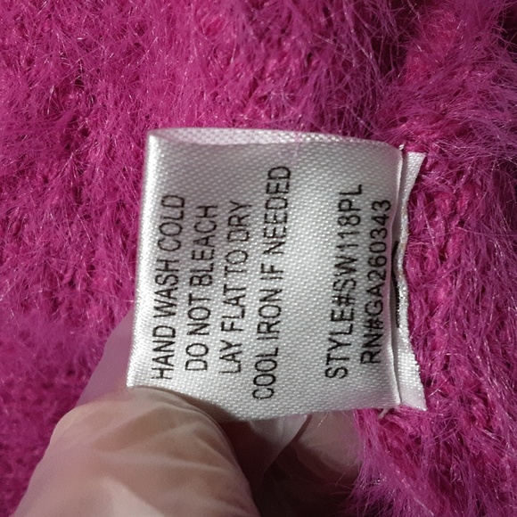 Sweet Love Fuzzy Purple V-Neck Sweater Size 1XL/2XL. - Picture 7 of 10